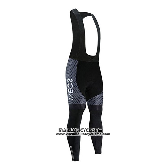 2019 Maillot Ciclismo Castelli Ineos Noir Rouge Manches Longues et Cuissard